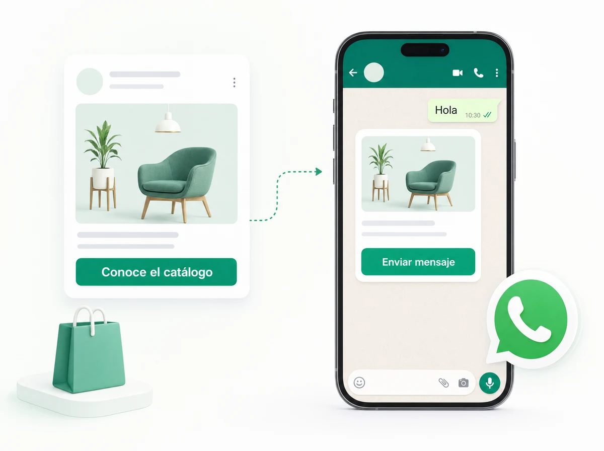 Convierta los anuncios de Facebook e Instagram en conversaciones en vivo de WhatsApp