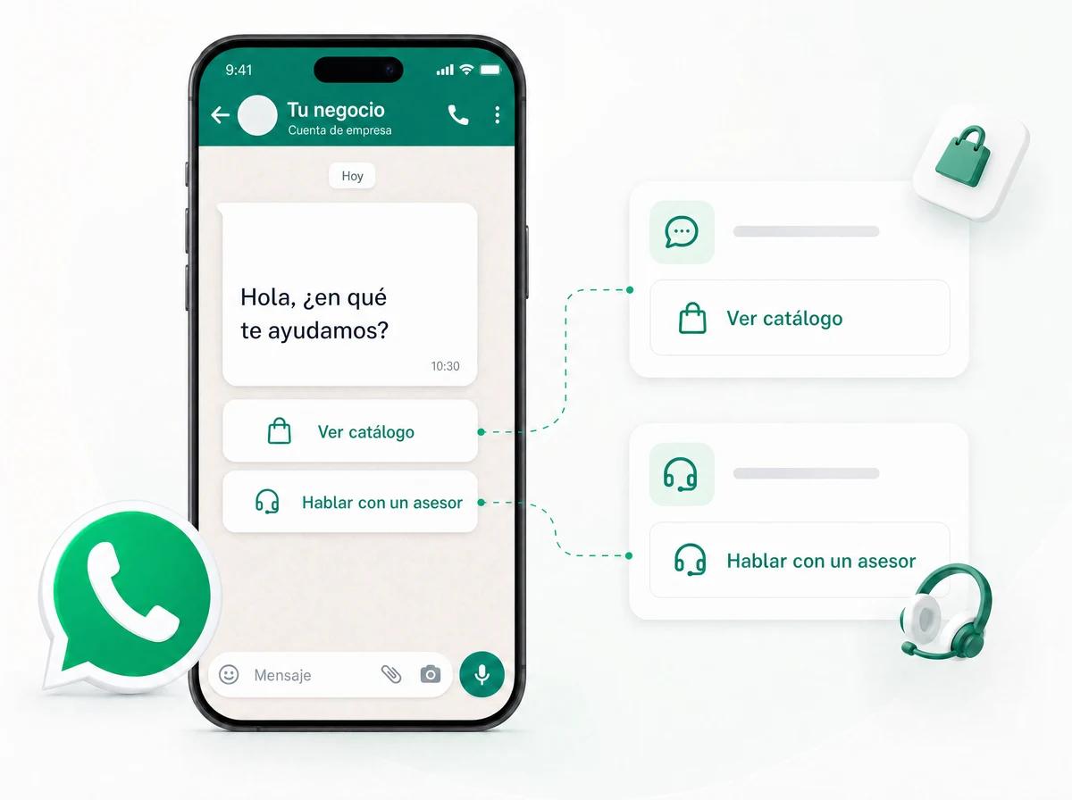 Experiencia de bienvenida de WhatsApp